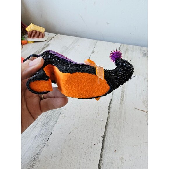 pier 1 Sequin witch shoe stiletto ornament‎ Halloween glitter sequin Xmas tree - Picture 7 of 7
